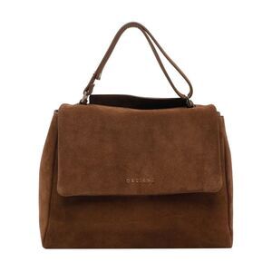 Orciani Women Medium Suede Peach Sveva Handbag